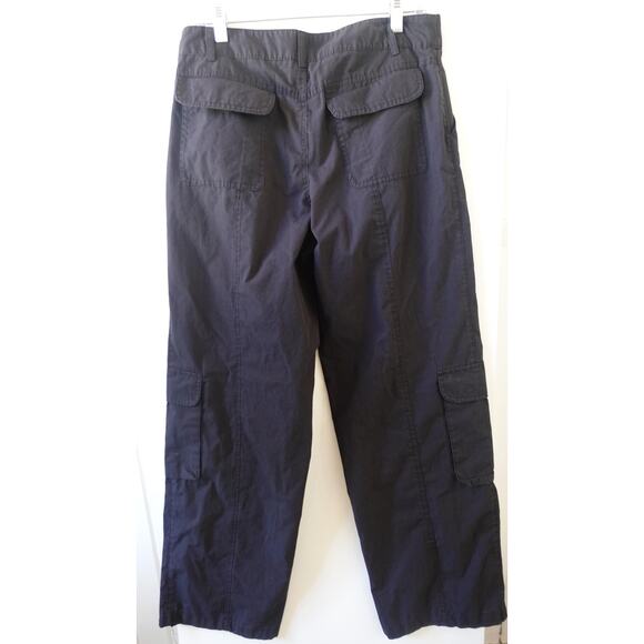 Orange Kiss Essentials Cargo Pants Womens Medium Black Utility Pockets Wide Leg - Picture 2 of 7
